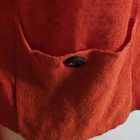 Anthropologie Moth Long Sleeve Button Up V-Neck Cardigan Size Slits Size Large - Picture 12 of 16